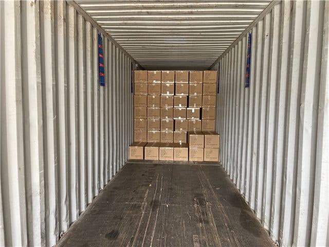 Loaded export container